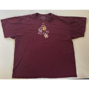 Arizona State Sun Devils T-Shirt Adult XXL Trident Red Nike